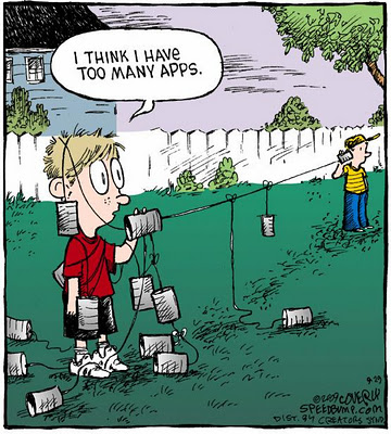 Too many apps cartoon