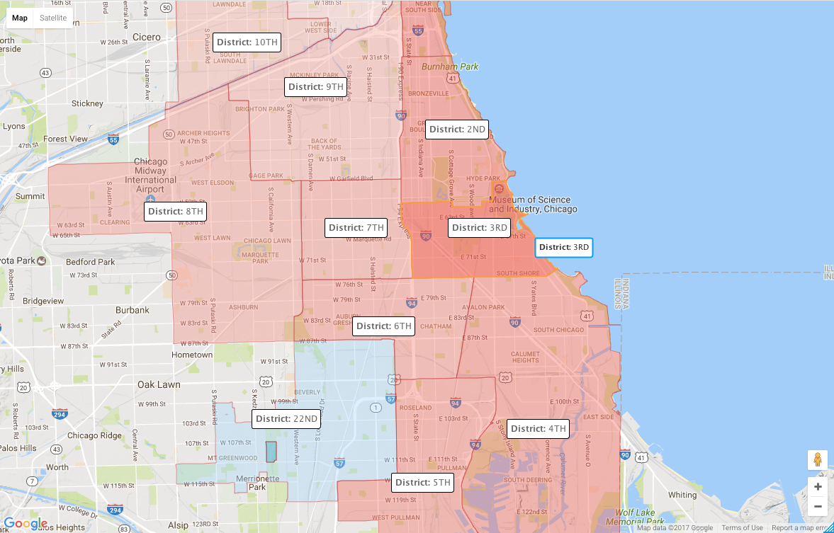 Google maps district