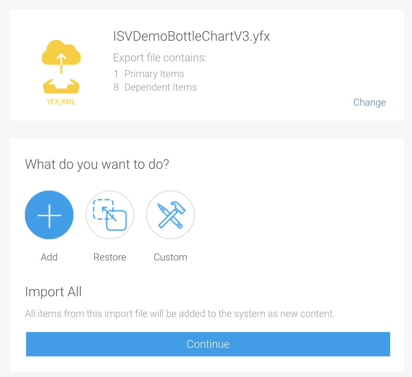 content migration import