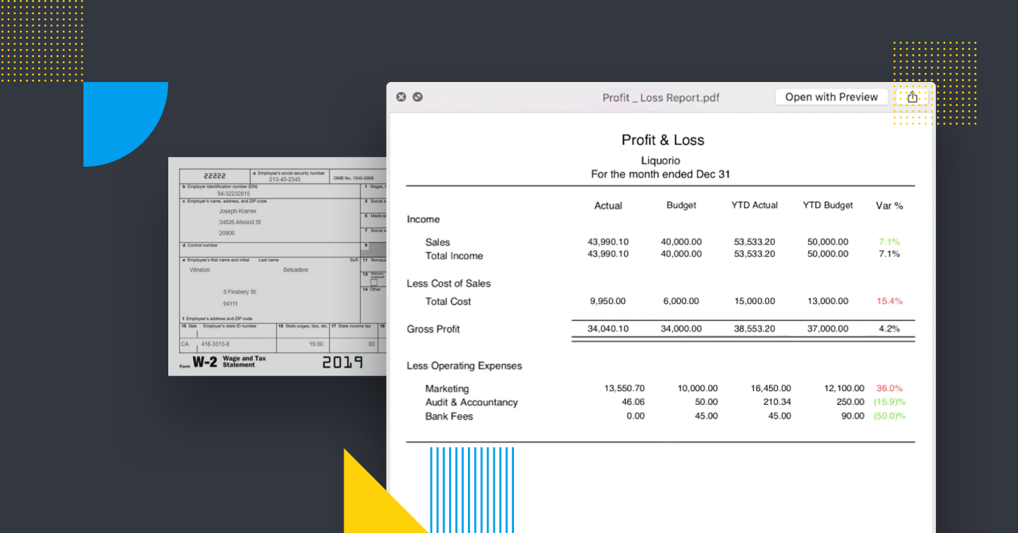 Pixel perfect banded reports example