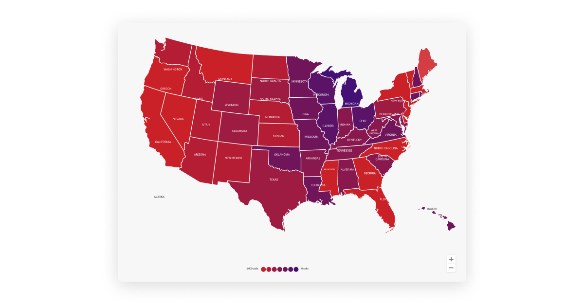 Heat map data visualization example