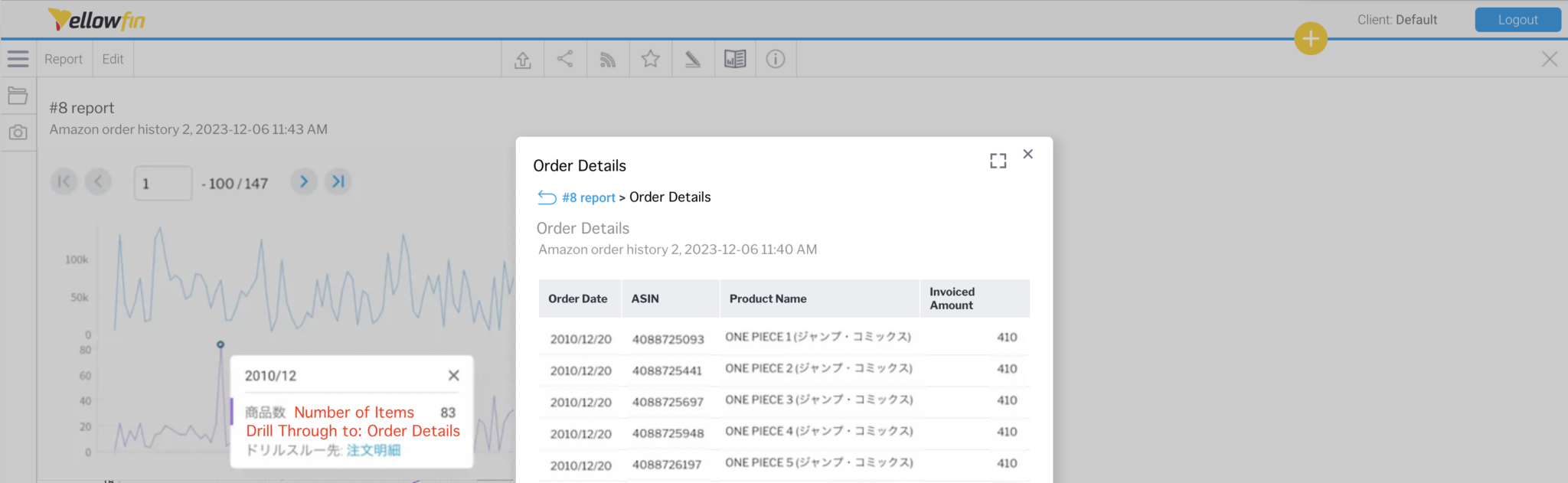 Yellowfin BI | How to Drill Through in Yellowfin Dashboards