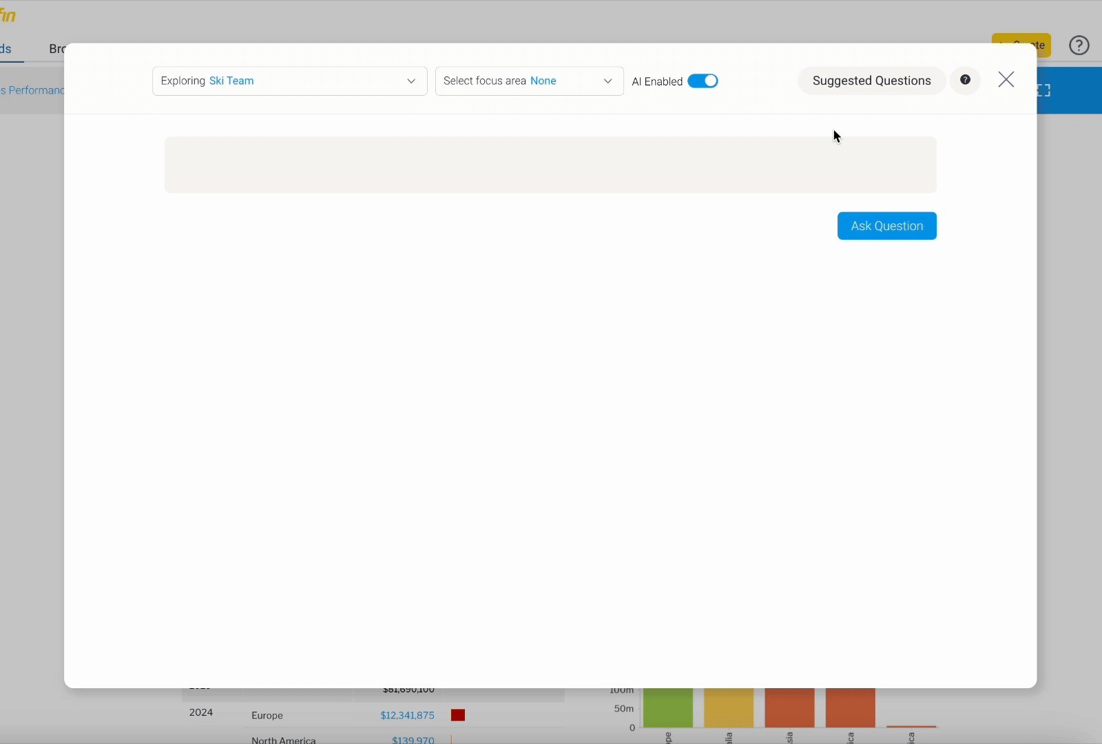yellowfin guided nlq user interface instant assistance
