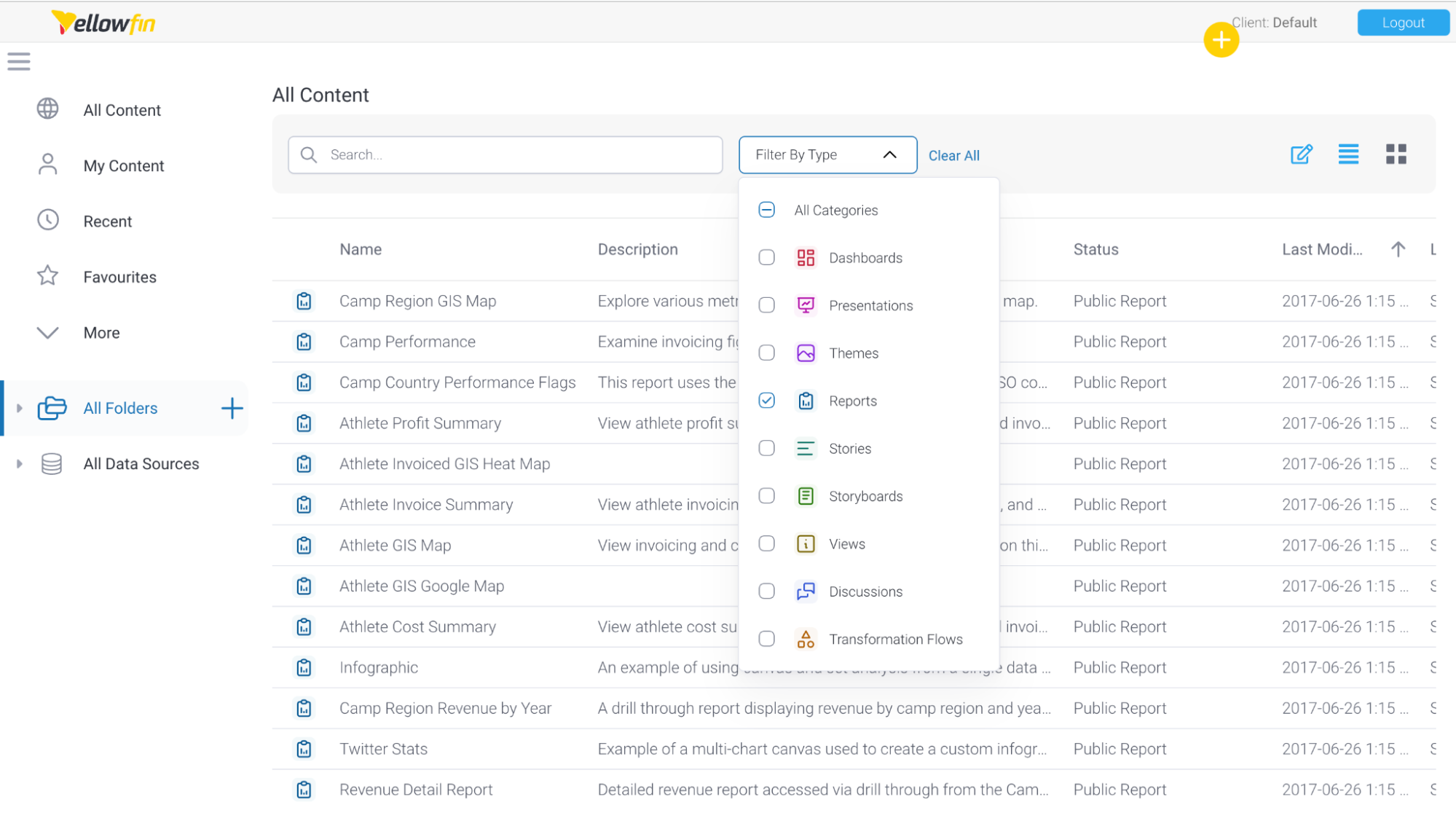 yellowfin_9.10_release_highlights_browser_page_ui_upgrade_after_2