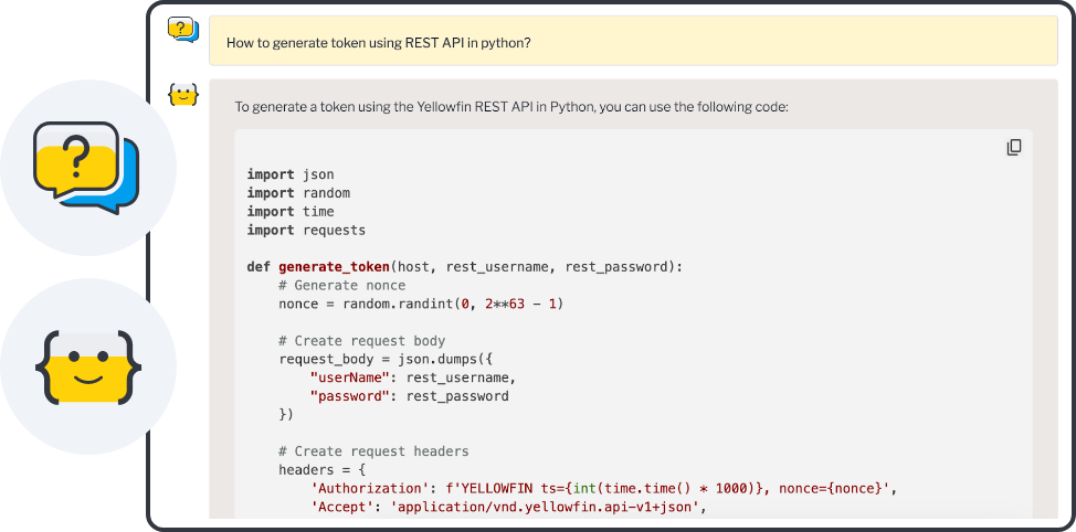 Yellowfin 9.14 Nuevos Asistentes AI Chatbot New AI Chatbot Assistants Yellowfin 9.14