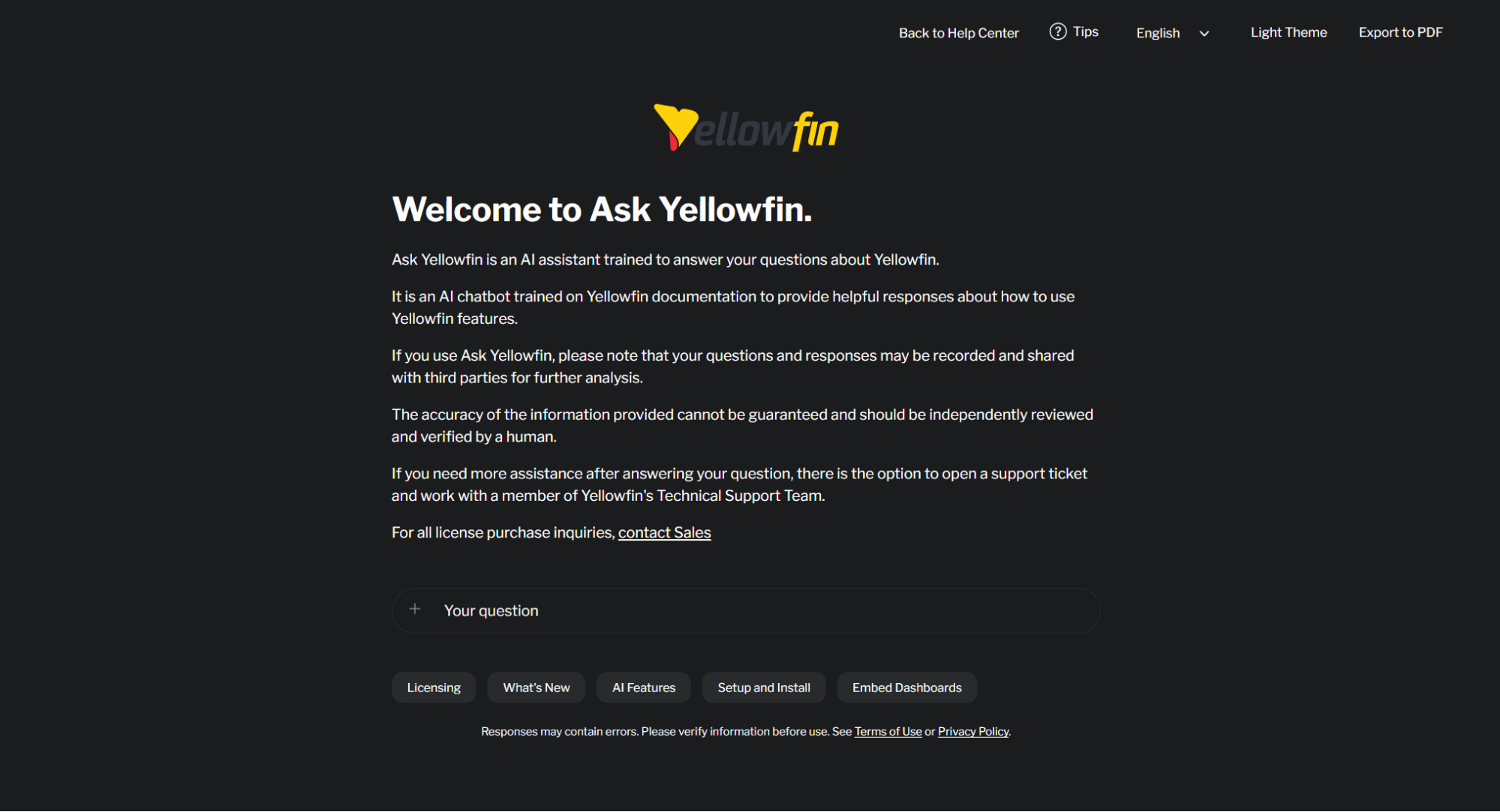 Your favorite BI assistant just got an upgrade: Meet the new Ask Yellowfin chatbot