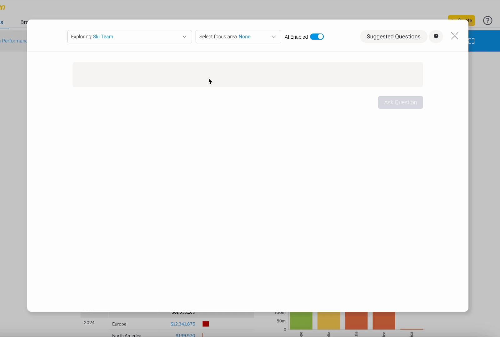 ai-aangedreven vraagsuggesties voor analyses AI-powered question suggestions for analytics